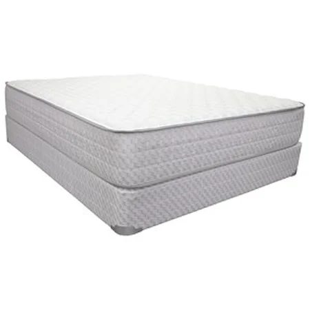Full 11 1/2" Firm Pocketed Coil Mattress and 9" Wood Foundation